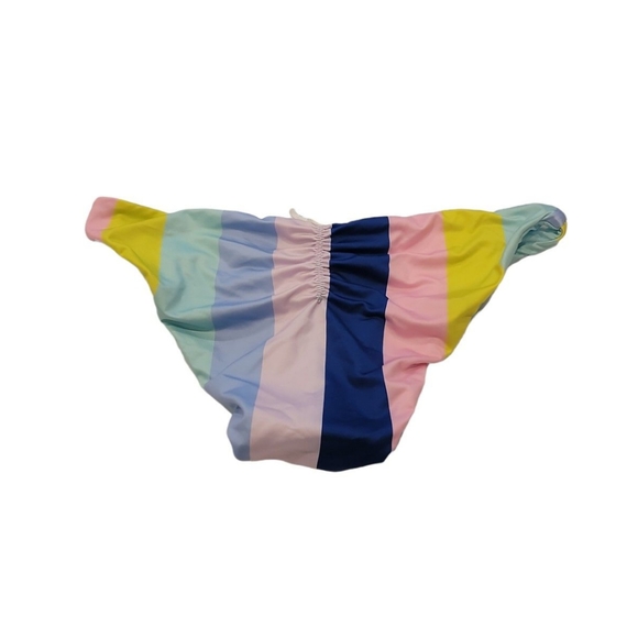 NWOT The Bikini Lab Rainbow Stripe Bikini Bottom Medium - Picture 2 of 3
